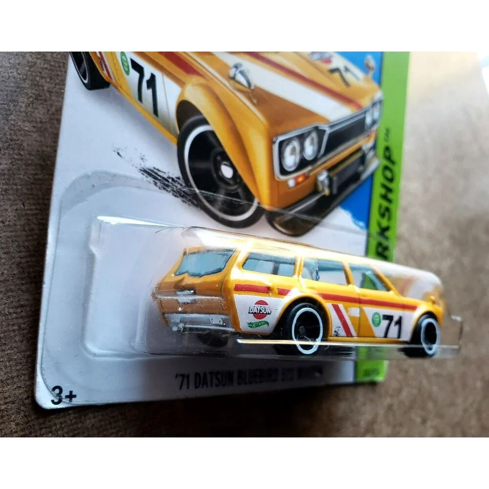 2015 Hot Wheels '71 DATSUN BLUEBIRD 510 WAGON 202 Pearl Yellow HW WORKSHOP OH5SP